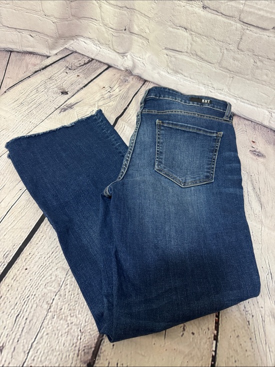 Kut from the Kloth Denim - Kut from the Kloth KelseyHigh Rise Ankle Flare with Frayed Hem Jeans